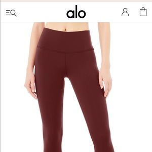 Alo yoga - high waist airbrush legging - cranberry - medium